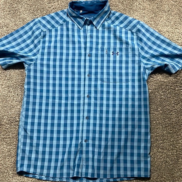Men’s Under Armour button down short sleeve - Picture 1 of 5